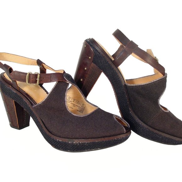 TIMBERLAND BOOT CO. Marge Peep Toe Heeled Platform Sandals EU 41.5/ US 10 - Picture 3 of 9